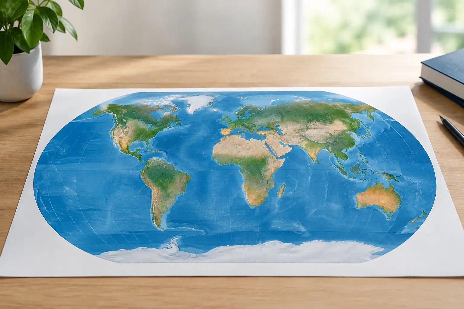 Mappa del mondo con la nuova proiezione Equal Earth