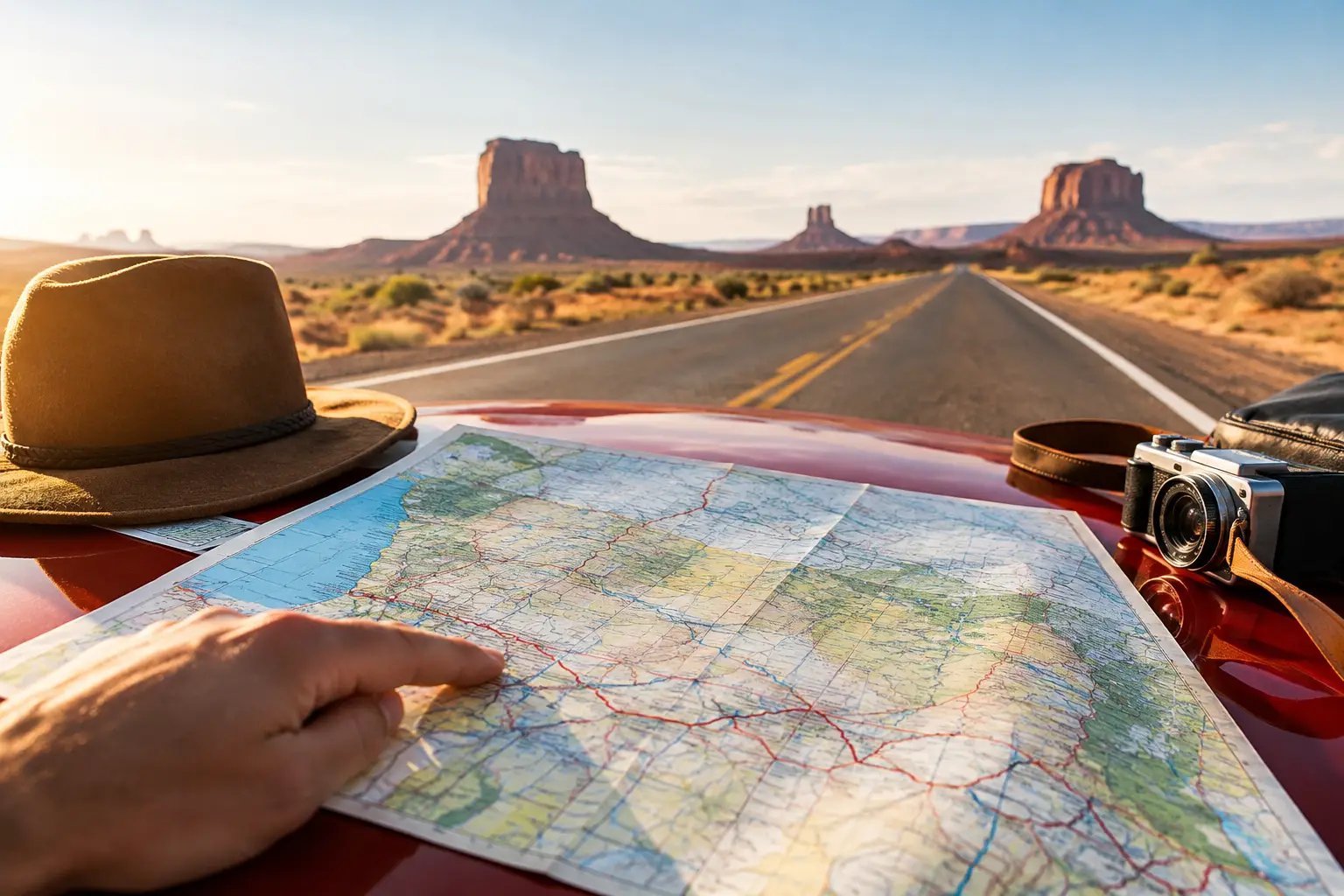 Mappe stradali della Route 66 per un road trip