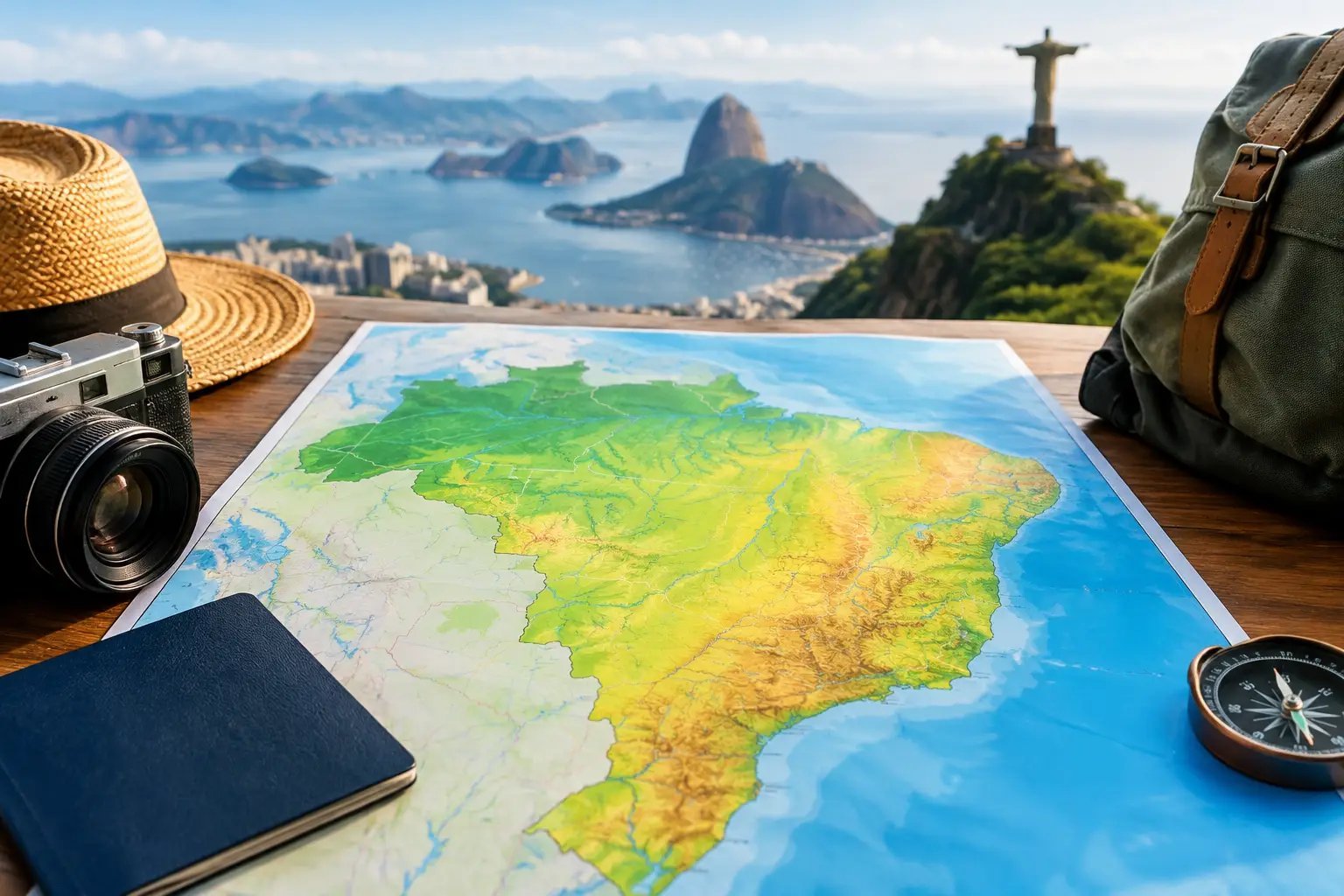 Mappe del Brasile per viaggiare preparati
