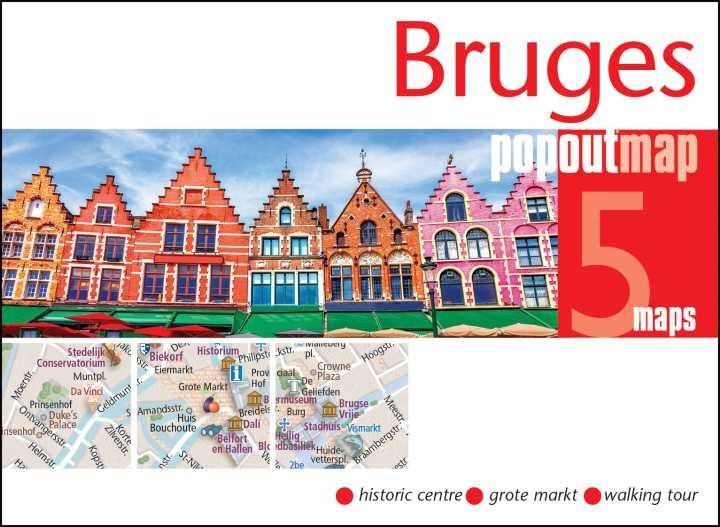Mappa pop-up tascabile di Bruges