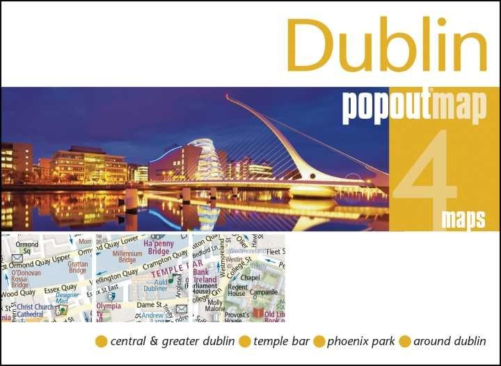 Mappa pop-up tascabile di Dublino