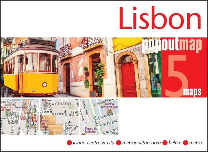 Mappa pop-up tascabile di Lisbona