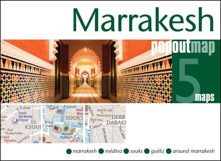 Mappa pop-up tascabile di Marrakech