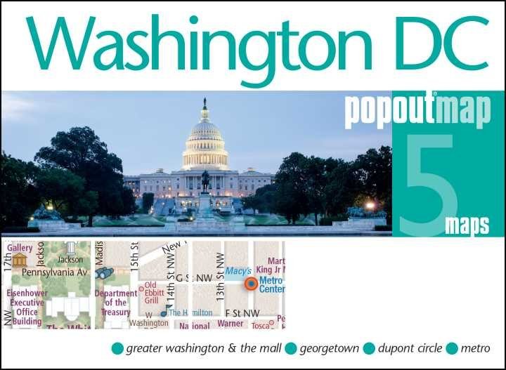 Mappa pop-up tascabile di Washington DC