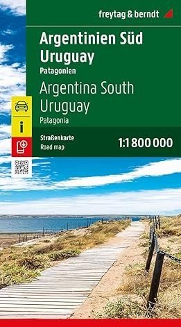 Mappa stradale dell'Argentina del Sud e Uruguay