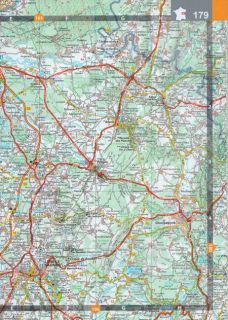 Atlante Stradale della Francia, ripiegabile e facile da leggere, per l'auto e la moto
