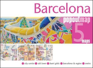 Mappa pop-up tascabile di Barcellona