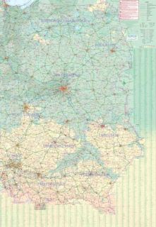 Pianta della città di Varsavia e mappa stradale della Polonia orientale