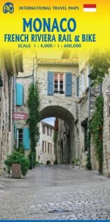 Pianta della città di Monaco (Principato di Monaco) con mappa turistica della Costa...