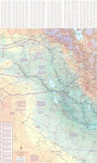 Mappa dell'Iraq con pianta della città di Baghdad