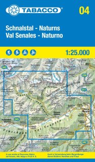 Mappa escursionistica n.004 di Val Senales/Schnalstal, Naturns/Naturno