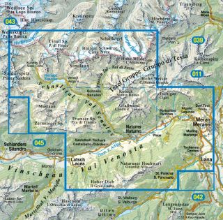 Mappa escursionistica n.004 di Val Senales/Schnalstal, Naturns/Naturno