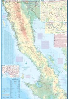 Mappa stradale della Baja California (Messico)