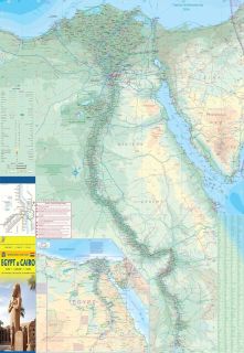Mappa dell'Egitto e pianta della città de Il Cairo