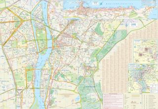 Mappa dell'Egitto e pianta della città de Il Cairo