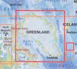 Mappa della Groenlandia e Polo Nord / Greenland and North Pole