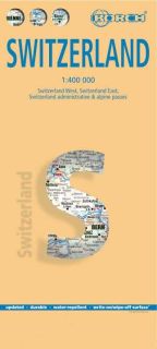 Svizzera - mappa stradale - plastificata - impermeabile, scrivibile e anti-strappo